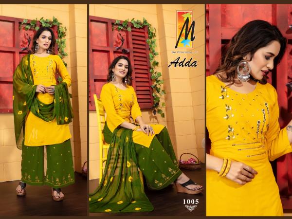 Adda Plazo Rayon Embroidery Designer Readymade suit